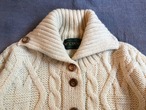 Dead Stock ENGLAND製 Aran Knit Cardigan 