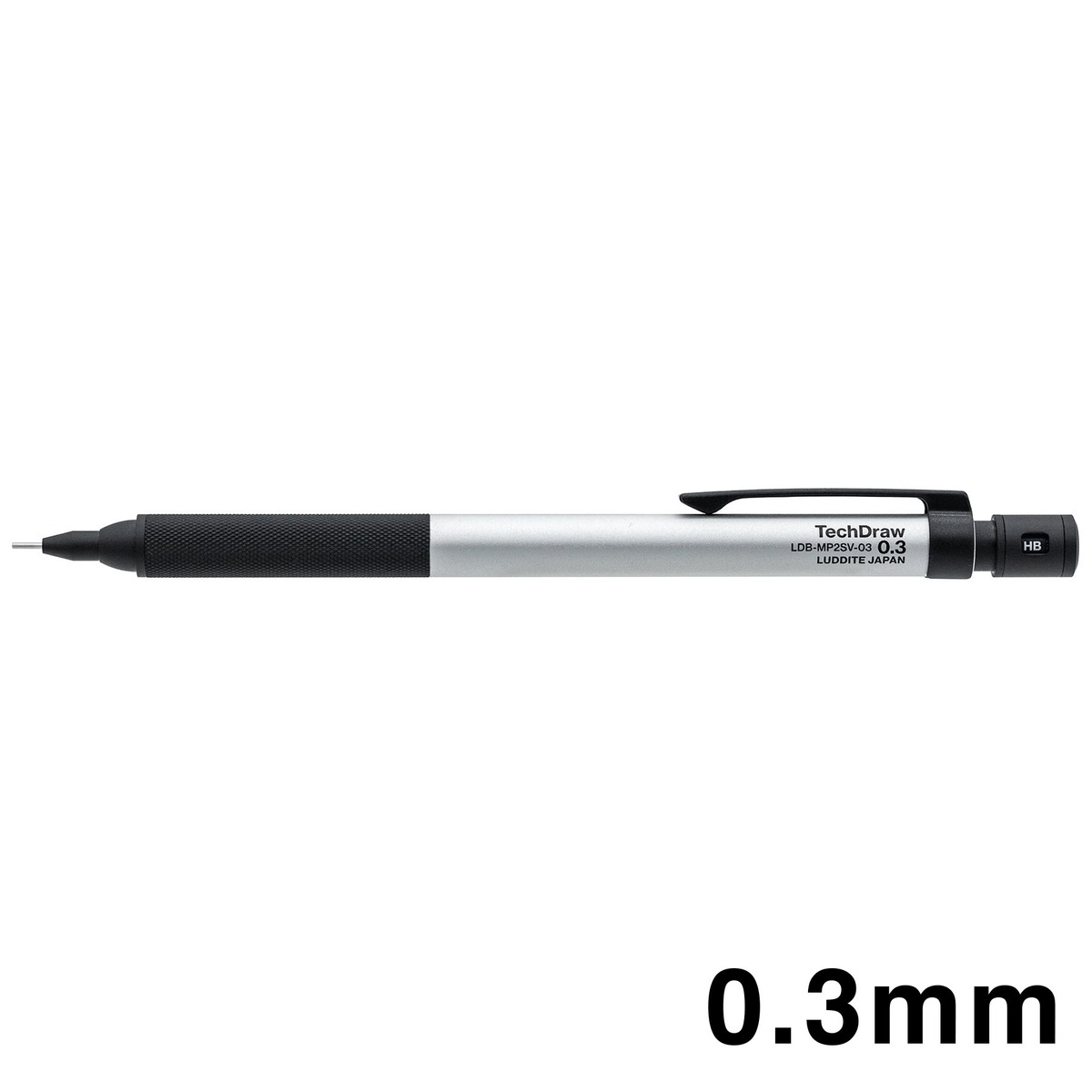 LUDDITE/ラダイト】TechDraw2 製図用シャープペンシル (0.3mm/シルバー  