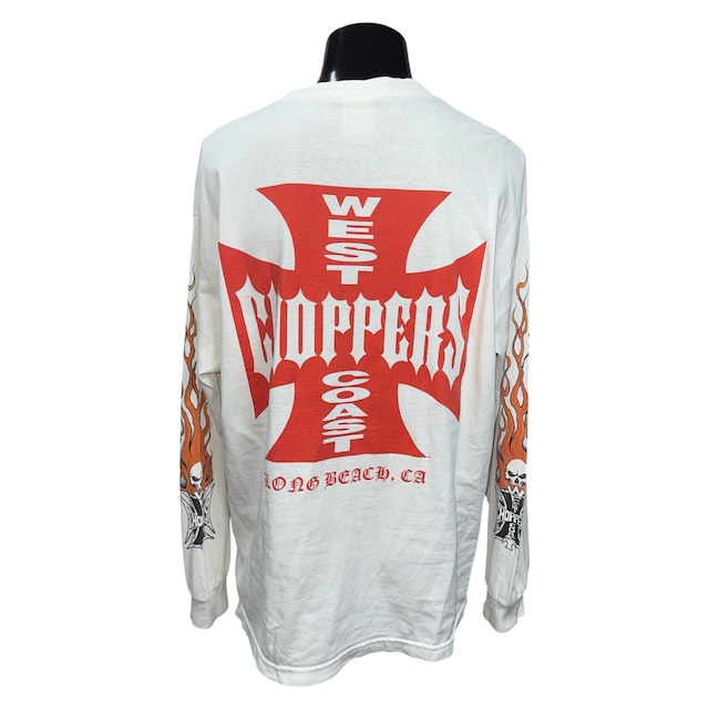 【WEST COAST CHOPPERS】ウエストコーストチョッパーズ SKULL FLAME ロングスリーブ Tシャツ