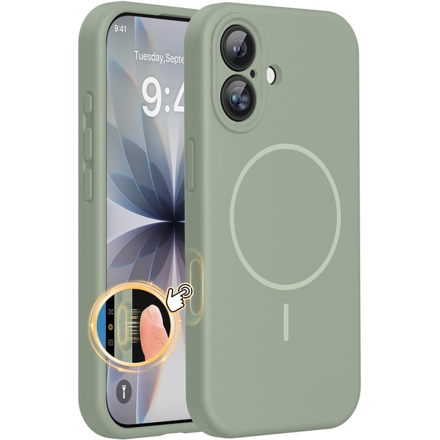 Miracase iPhone 17 用 ケース シリコン MagSafe対応 カメラコントロール カバー 3.0ミリ