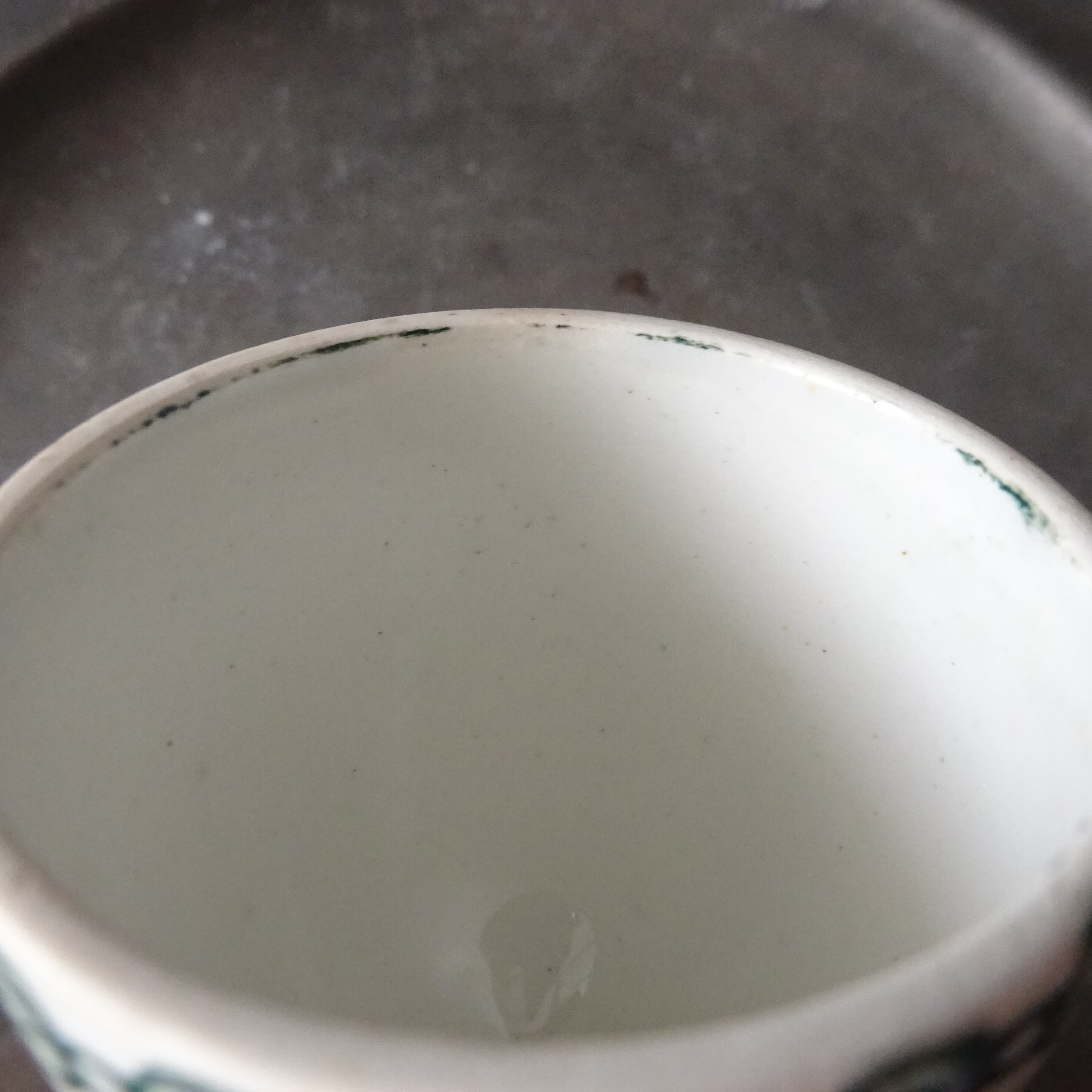 【 Nouveauté 】☆ Coquetier ancien décor《Fleurs et Rocaille》peint à la main 2個セット