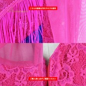 社交ダンス 衣装 Fantasy ファンタジー ドレス ワンピース ラテン ピンク系 パープル系 ブルー系 ピンク フリンジ パーティ 発表会 鮮やか レース 華やか 青 長袖 ダンス衣装 舞台衣装 ステージ衣装