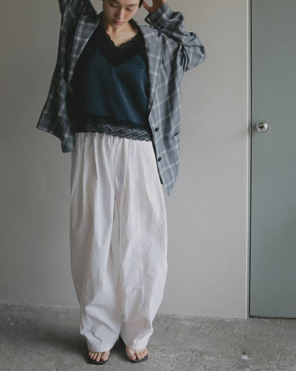 anuke】Volumetuck Cocoon Pants | LASHIC