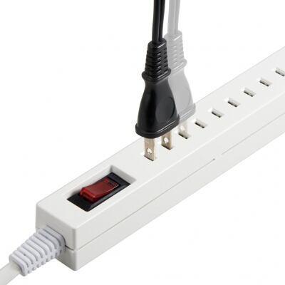 差し込みフリータップブレーカーSW付 ホワイト 2.5m