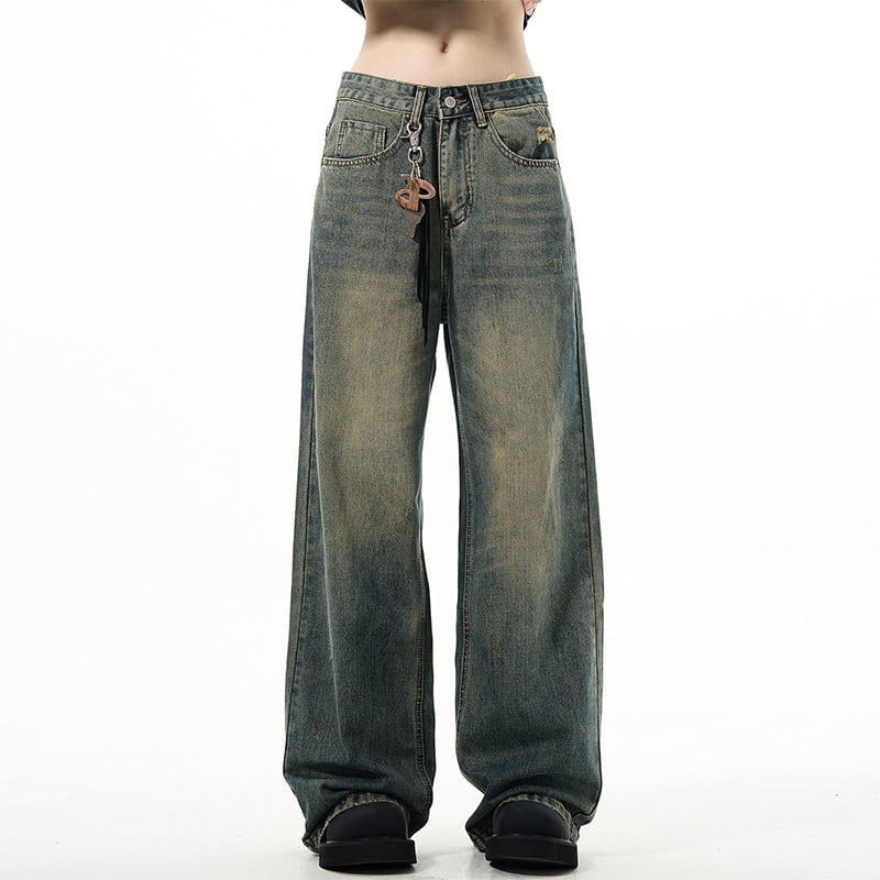 MADWITCHウォッシュ加工レトロデニムパンツ | mblueshop MADWITCHウォッシュ加工レトロデニムパンツ | mblueshop