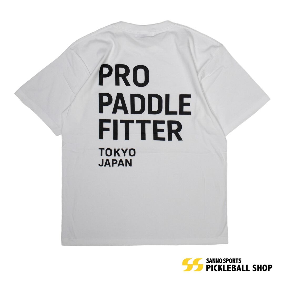 PRO PADDLE FITTER Tシャツ White <SANNO SPORTS> ピックルボール Tシャツ