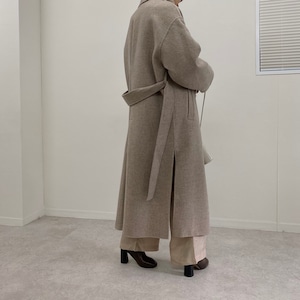 back tuck handmade long coat