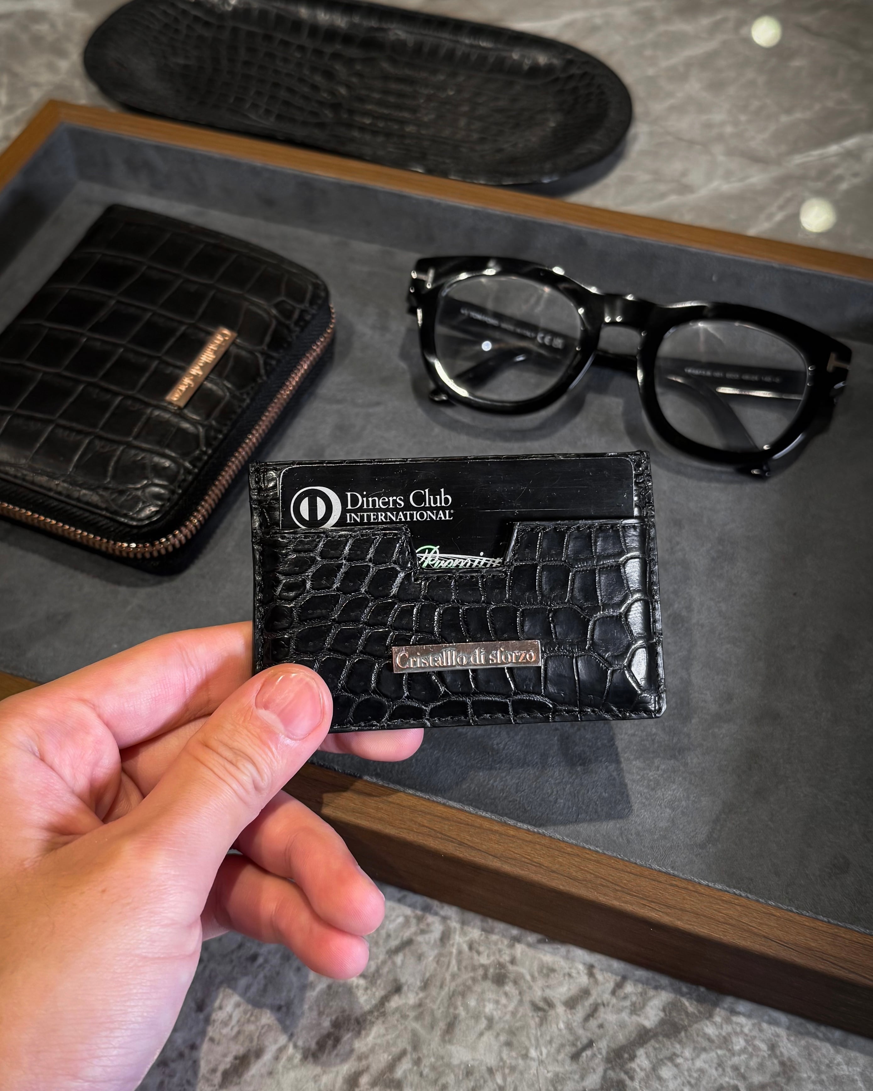 圧倒的高級感】Crocodile Porosus Card Case【最高級ポロサス】【送料