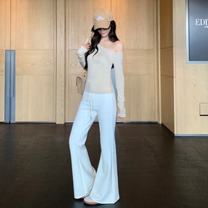 Drawstring Bell Bottom Pants【H00544】