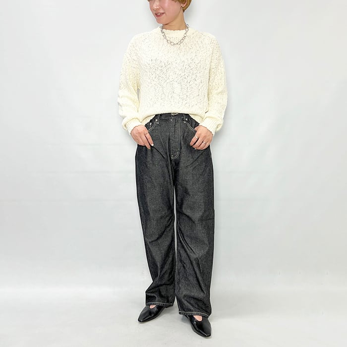 but beautiful II　目玉ボタンパンツ beautiful people ビューティフルピープル left hand twilldenim easy