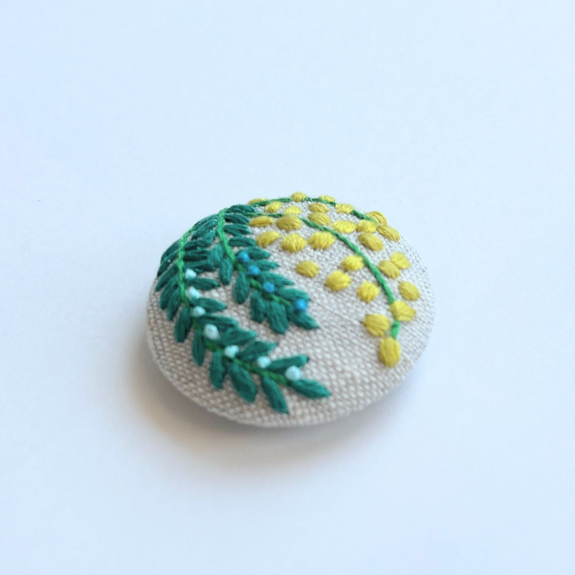 ミモザの刺繍ブローチ【botanical】#350 | j.couture