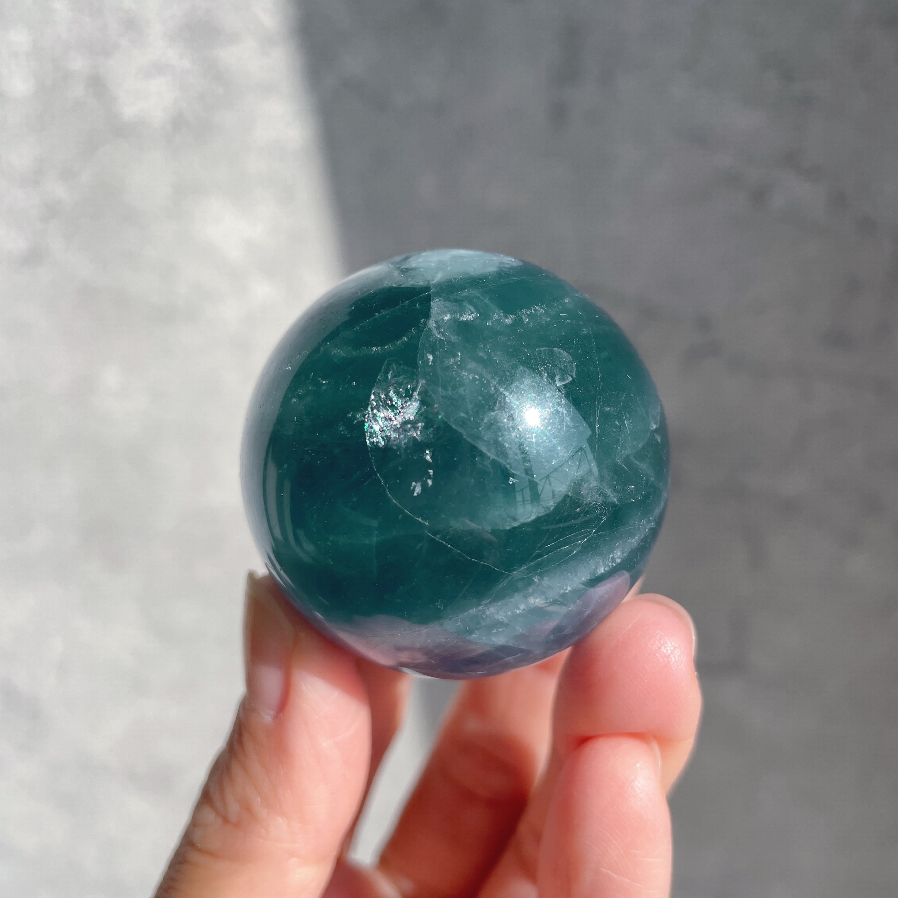 グリーンフローライト スフィア（丸玉）13◇Green Fluorite sphere
