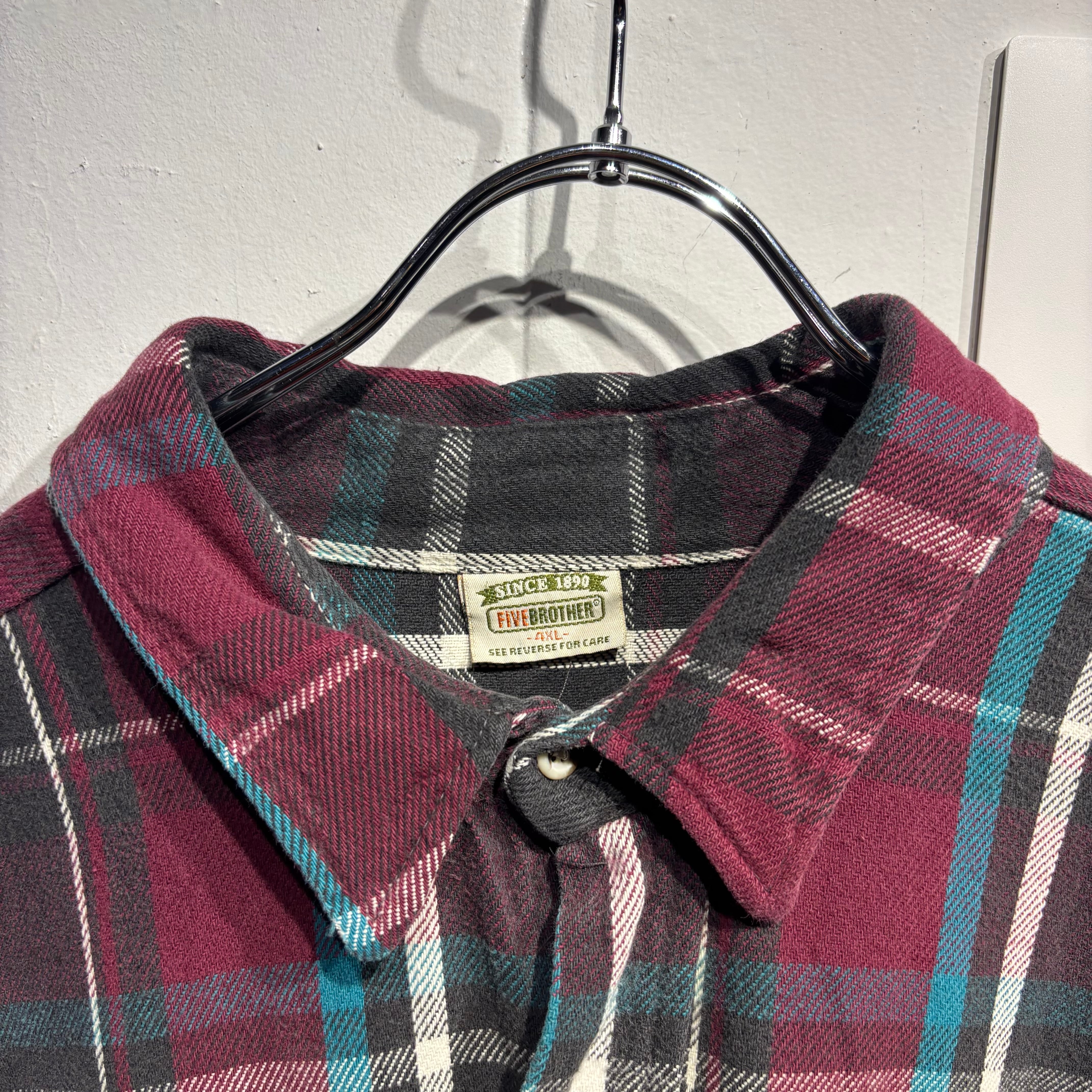 90S FIVE BROTHER BIGSIZE FLANNEL SHIRT | BerBerJin / & BerBerJin