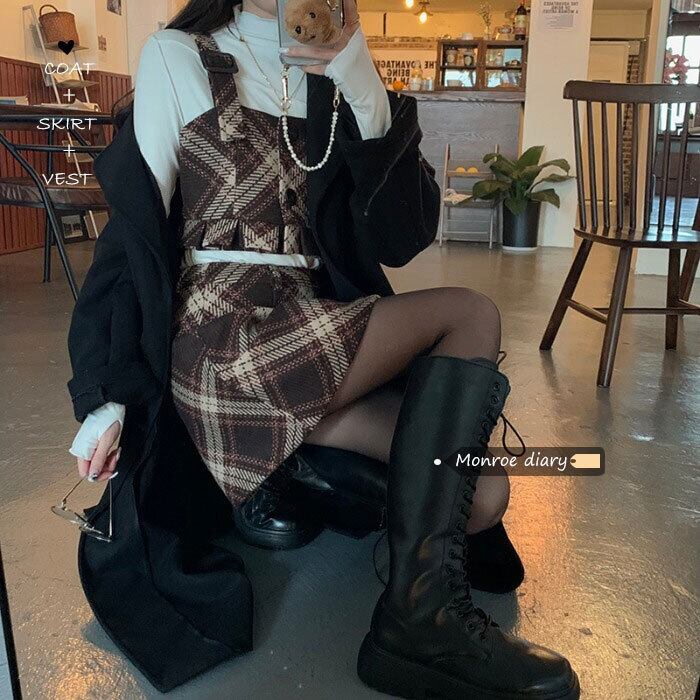 ウェストAラインスカート レディースオータムウィンターセーター 秋物 冬物 モンロー19948609405