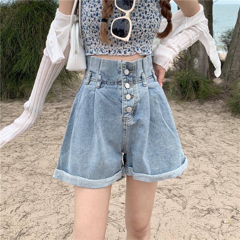 スタイルAラインパンツ ハイウェストウェストスリムジーンズ レディースサマーショーツ 夏物 ブルマー 萌量不足53081257339