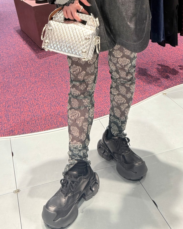 【25AW】FUMIE TANAKA フミエタナカ / flower mesh leggings