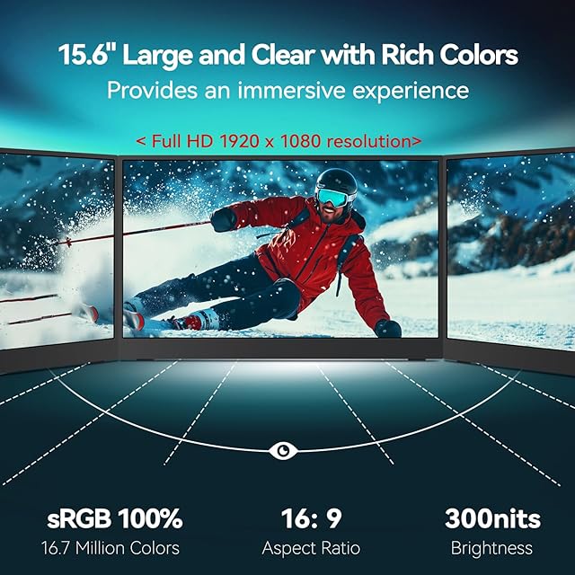 Intehill モバイルモニター 240Hz 15.6インチ Fast IPS・FreeSync・HDR