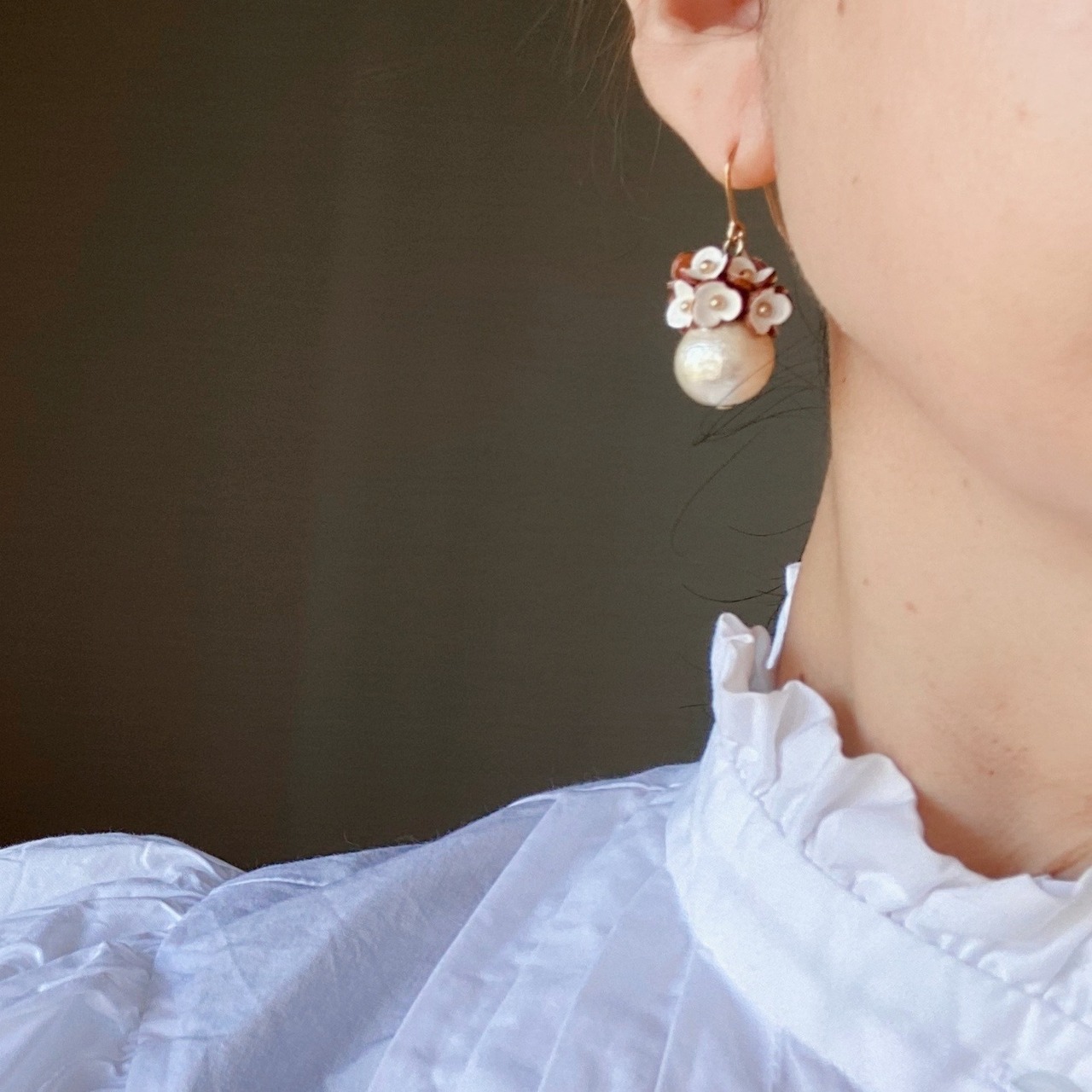 【アウトレット3D立体レザーフラワー】ビオラSS  ピン付き (ペールピンク）8個入 - 5