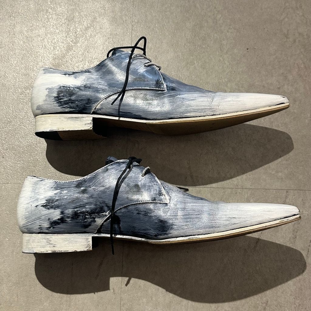 マルジェラ　ドレスシューズ Maison Margiela メゾンマルジェラ 21SS Leather Dress Shoes ペンキ