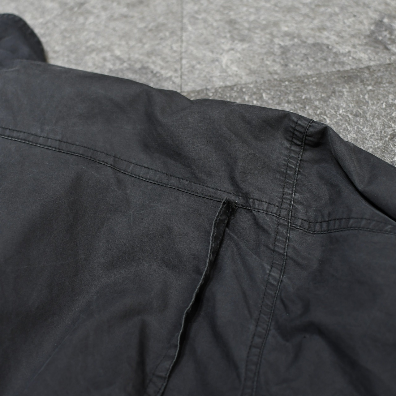 fade black cotton blouson