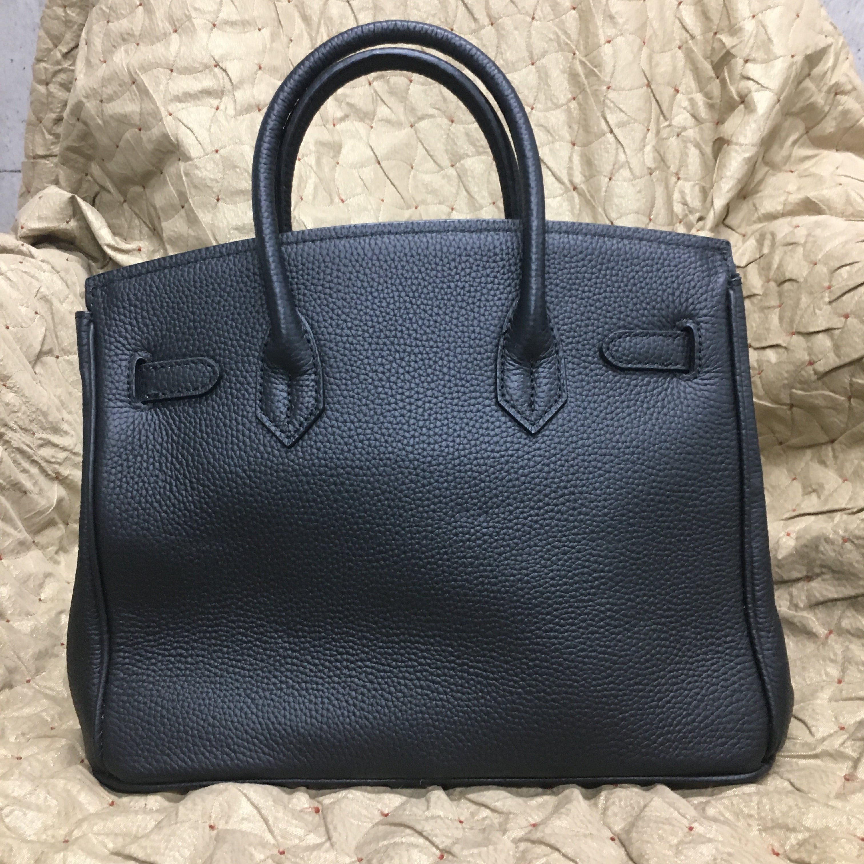 上質本革 バーキンタイプバッグ ブラック 30cm | SKIPファッション俱楽部