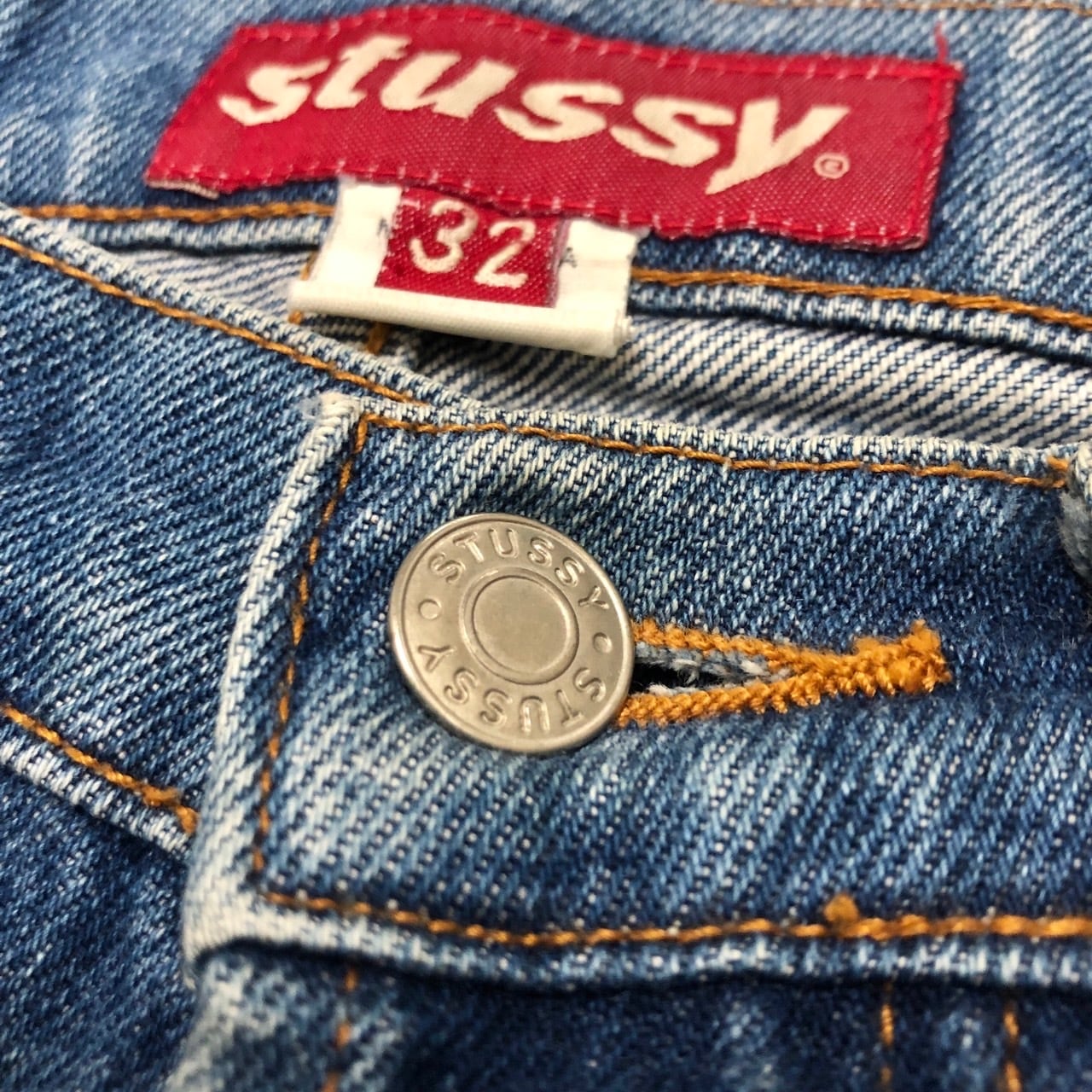 90s OLD STUSSY/Denim Shorts/USA製/W32/デニムショーツ/ショート