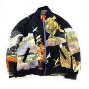 【bomber40】再構築リバーシブルボンバー Kimono×vintage scarf MIX BOMBER reversible JACKET