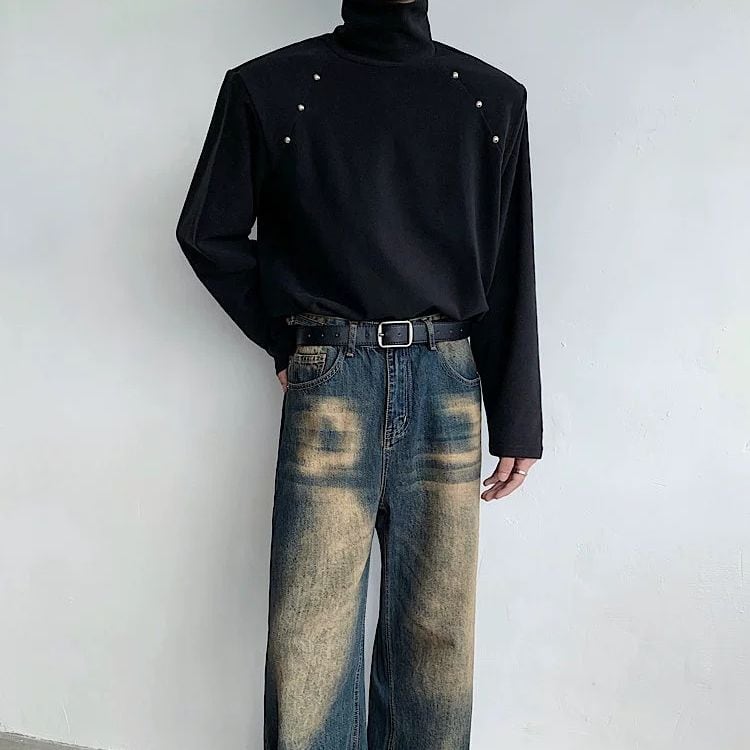 y2k grunge 迷彩柄 ワイドデニム アメリカン 平成 d.i.a gossip!ロサンゼルス ジーンズ デニム デニムパンツ Y2K 迷彩柄