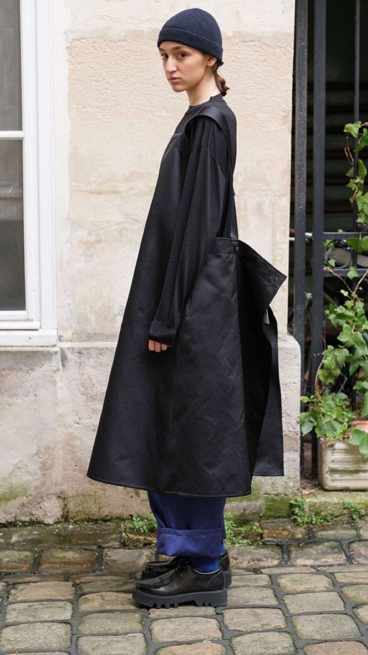 SOFIE D'HOORE -DROST- apron dress :BLACK, | biancabrillante