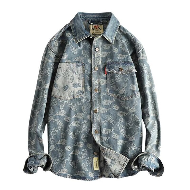 Paisley denim shirt 21124