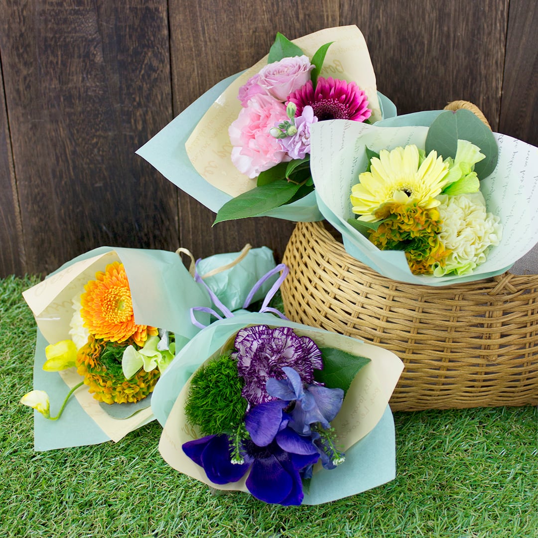 5色から選べる【conokaおまかせミニブーケ】記念日|プロポーズ|結婚記念日|誕生日|お祝い|ペットのお供え