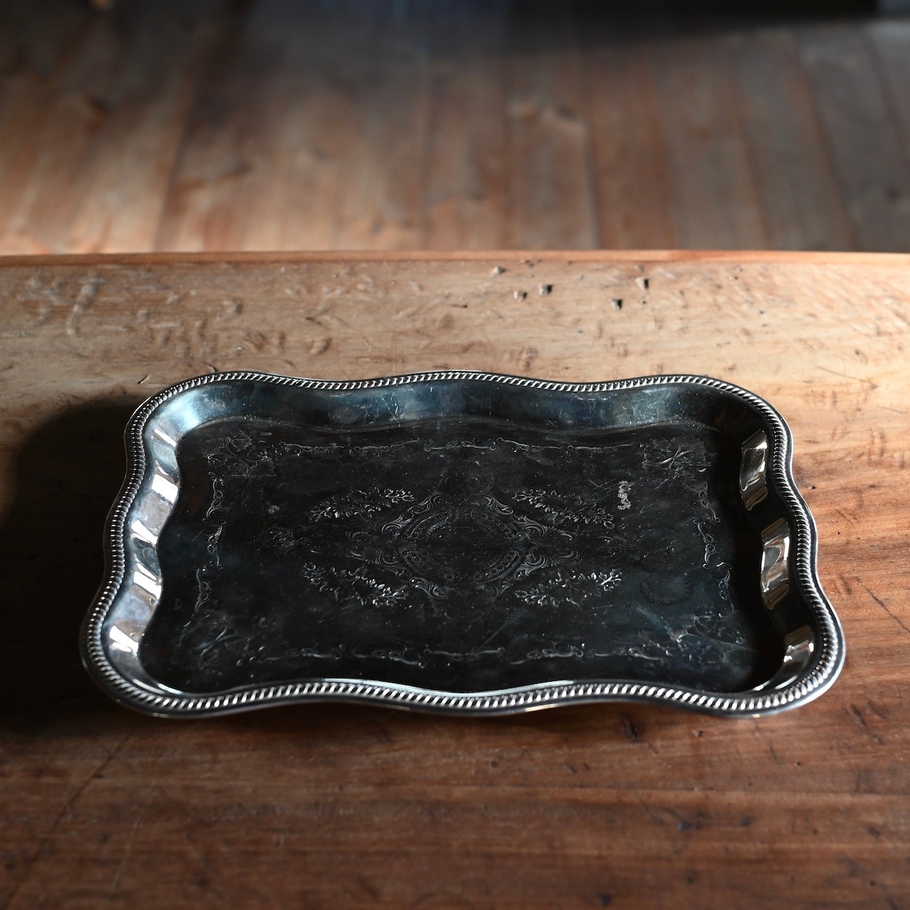 Tray / トレイ〈 シルバー・プレート・トレー・カフェ・店舗什器・アンティーク・ヴィンテージ 〉113641