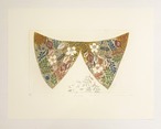 溝上幾久子 Mizokami Ikuko "a false collar(付け襟)" color etching, drypoint 2023 thumbnail 2