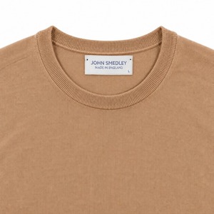 ★定価36,300円・新品未使用★ジョンスメドレー EMMETT エメット シーアイランドコットン クルーネックニット ライトキャメル Lサイズ