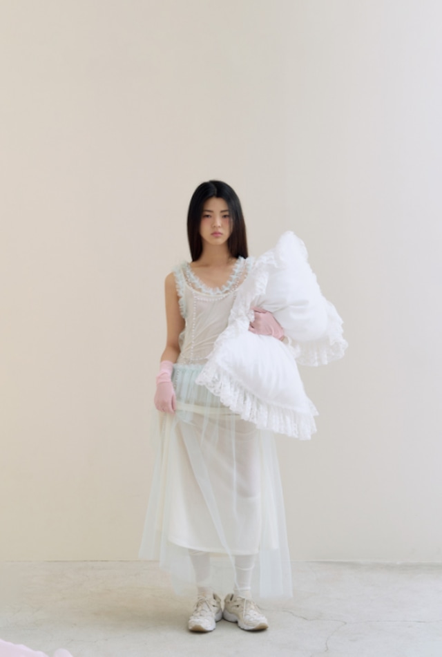 [flétta] flétta 77 (Lowrise Tulle Dress) 正規品 韓国ブランド 韓国通販 韓国代行 韓国ファッション  fletta フレタ 日本 店舗