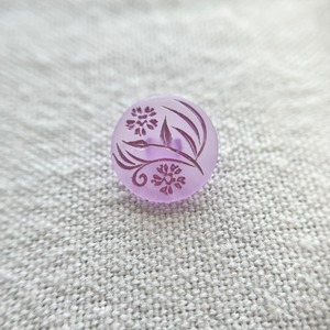 パープル 2輪フラワー 13mm