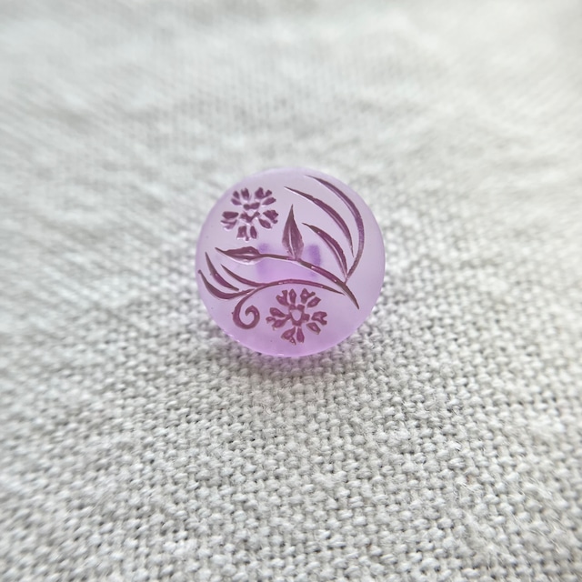 パープル 2輪フラワー 13mm