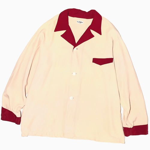 Vintage 40〜50's【C.E.Ertel Inc.】Open Collar Nylon Shirt