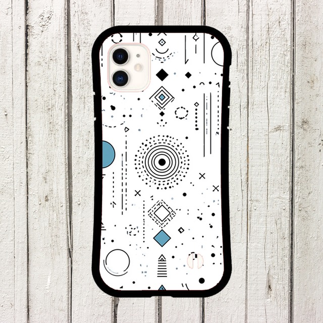 受注生産 iPhoneケース 淡色の細密タリスマン柄｜幾何学シンボル TALM034C