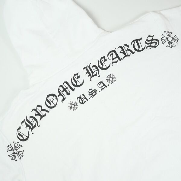 Size【XL】 CHROME HEARTS クロム・ハーツ T-BAR ZIP HOODIE WHITE