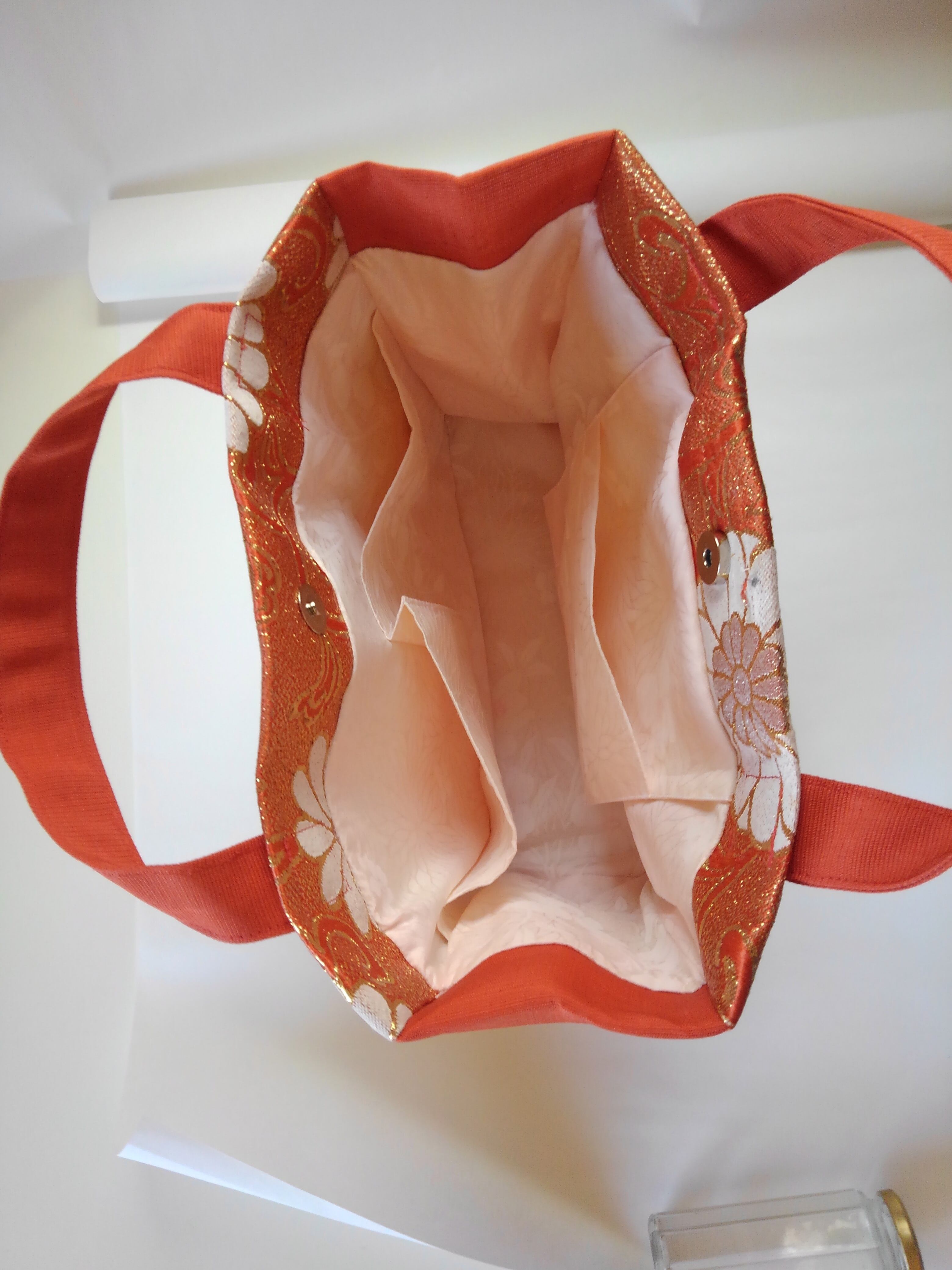 Accent Bag／デニムリメイク×オレンジ hosomekitsune｜aniaryのボディバッグ/ウエストポーチを使った