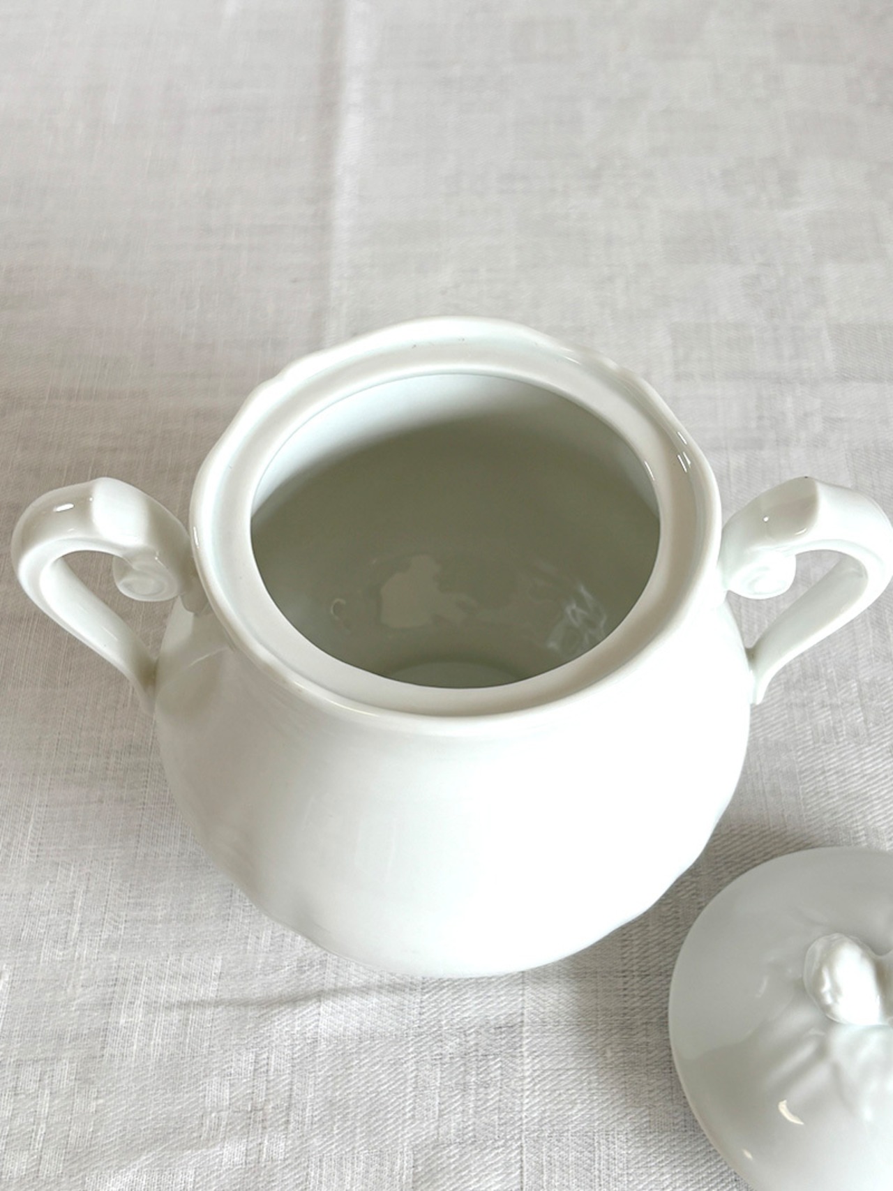 ミルクシュガーポットセット　ミルクピッチャーとシュガーポット　クリーマーセット　リモージュ　白磁　　12tweg17