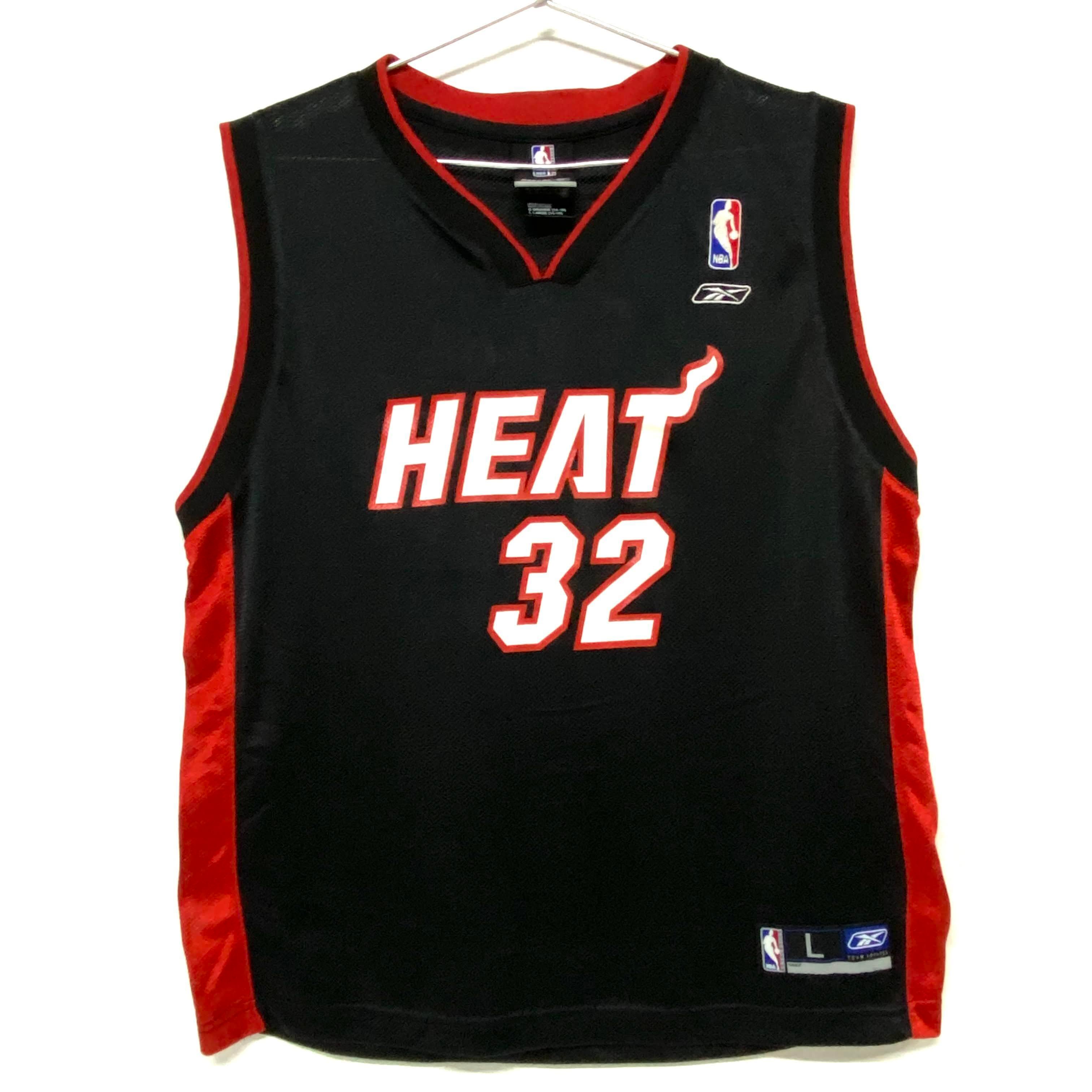 【キッズ】Reebok　リーボック　NBA Miami Heat マイアミ・ヒート シャキール・オニール　レプリカユニフォーム ゲームシャツ  14-16歳位 155-160?相当 子供服 古着 【ゲームシャツ】 | cave 古着屋【公式】古着通販サイト