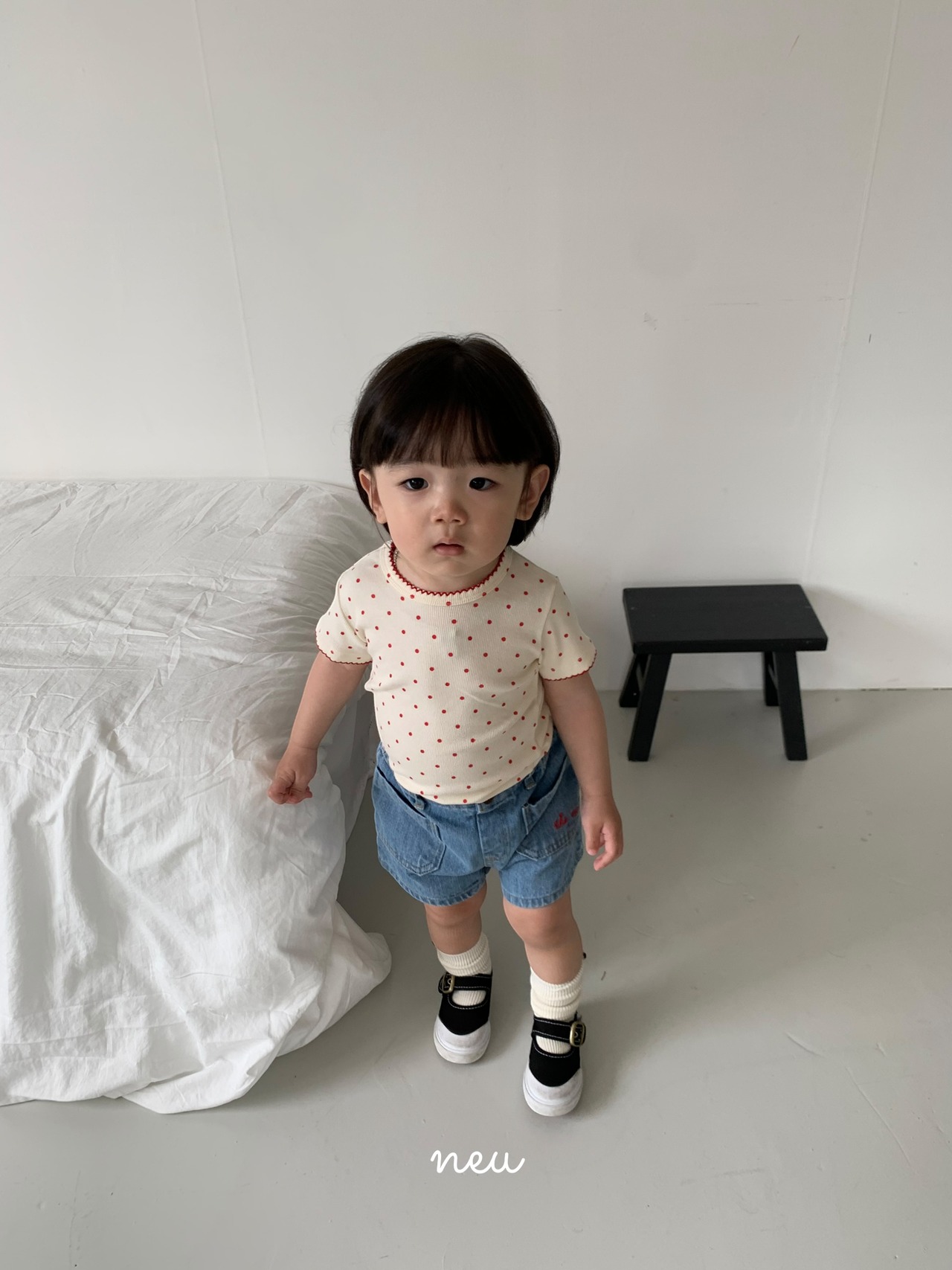 【取寄/韓国直送】Neu 26/SM ドットピンタックゴートTシャツ|夏服|韓国子供服