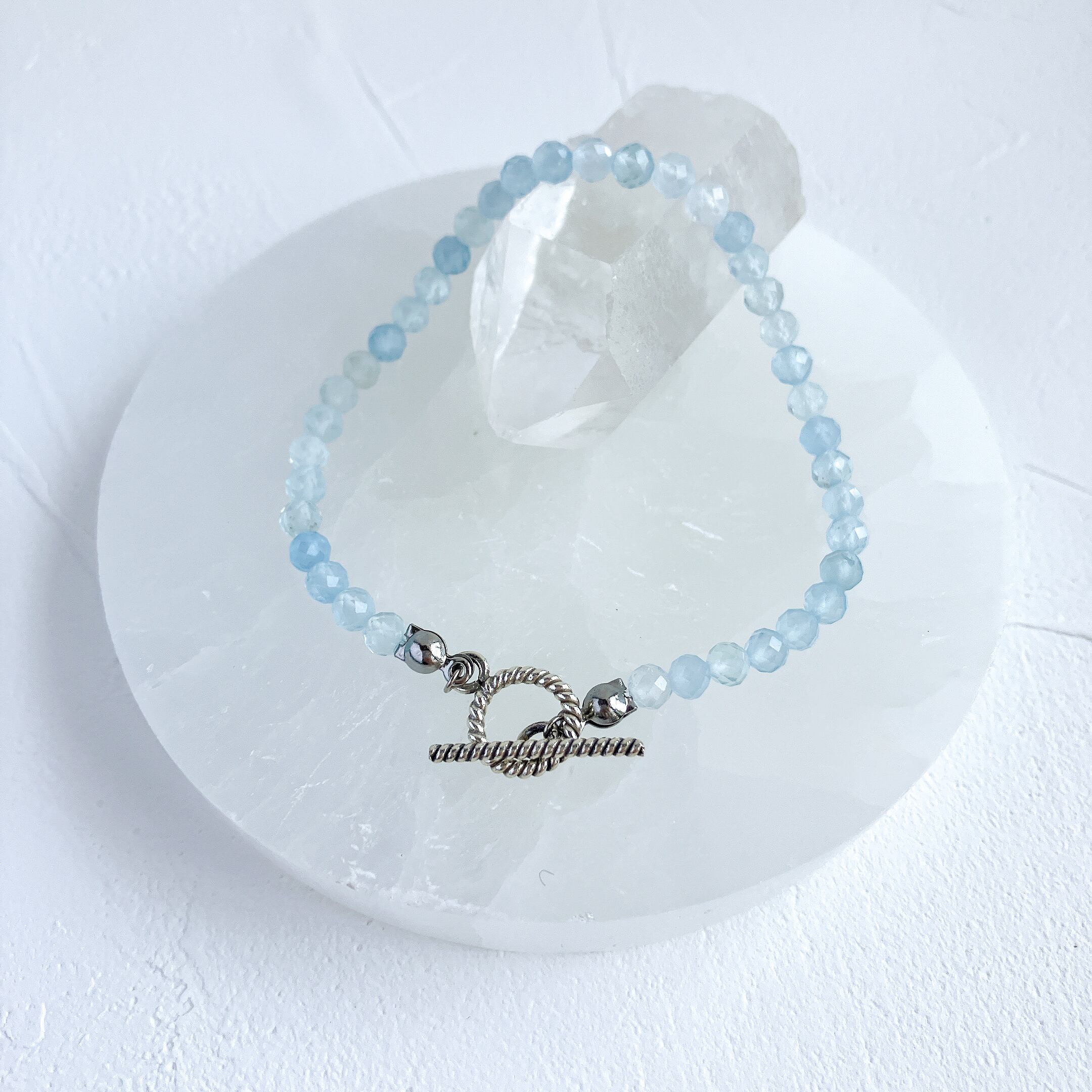 アクアマリンカレンシルバーブレスレット Aquamarine Karen Silver