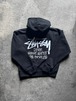 STUSSY × DOVER STREET MARKET "Los Angeles" HOODIE (black)
