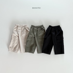 【即納/ l.beige S】semi-wide cargo pants / BONITO