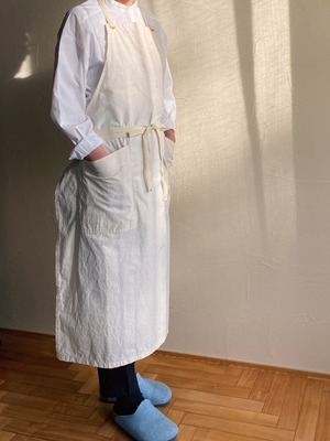 POLITE work apron 01 KI / ポライト ワークエプロン 01(キナリ)