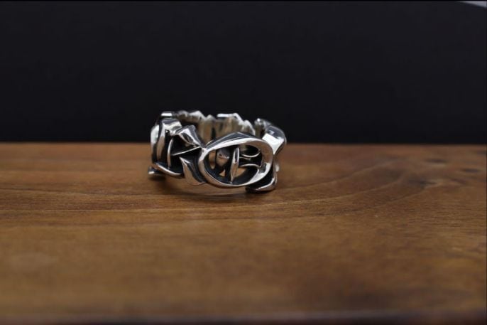 CHROME HEARTS クロムハーツ ラージ スクリプトバンドリング 指輪