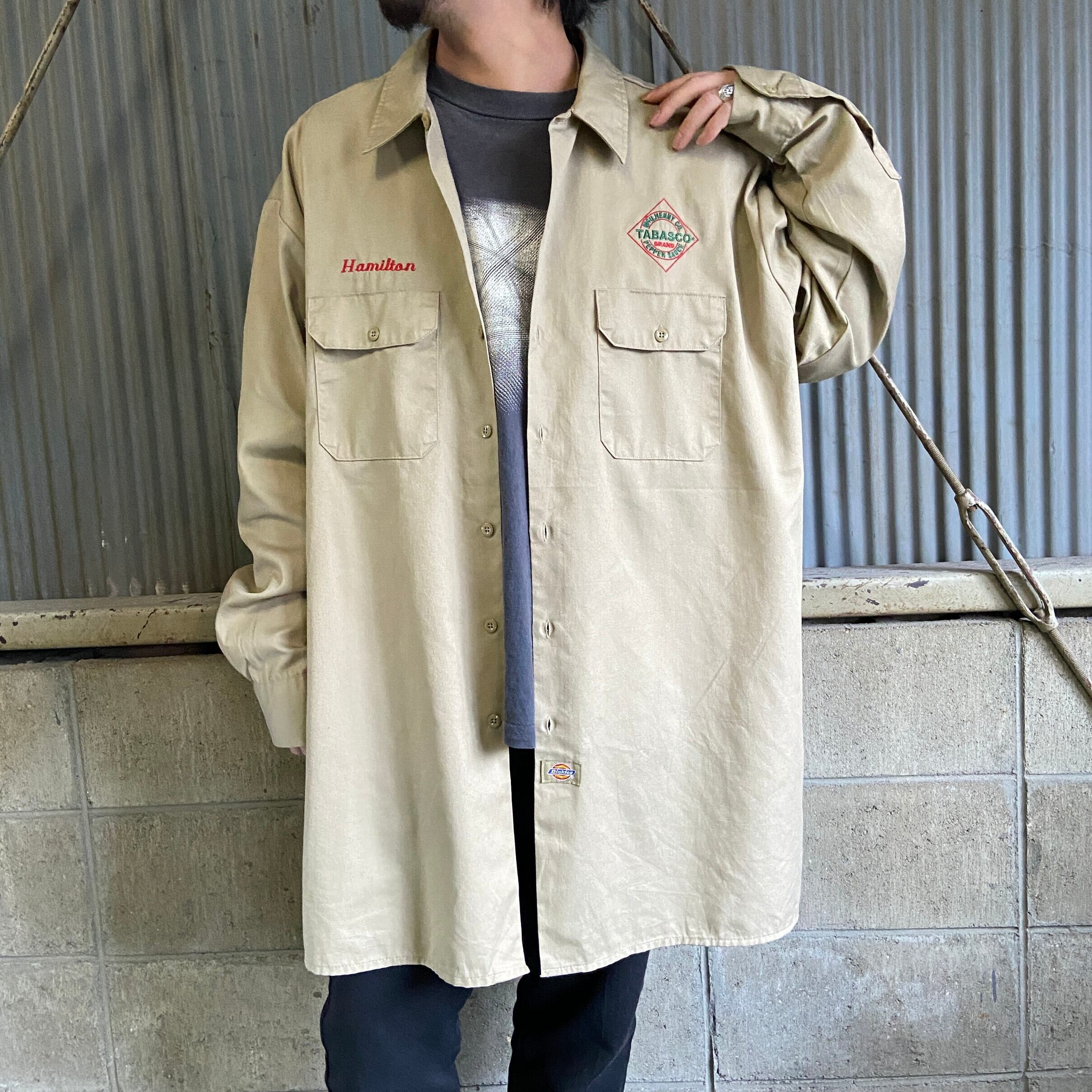 スーパービッグサイズ Dickies ディッキーズ 企業ロゴ刺繍 長袖 スーパービッグサイズ Dickies ディッキーズ 企業ロゴ刺繍 長袖